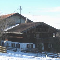 Wohnteil des Bauernhauses, sogenanntes Schneidergütl, um 1900 Atelier von Johann Sperl