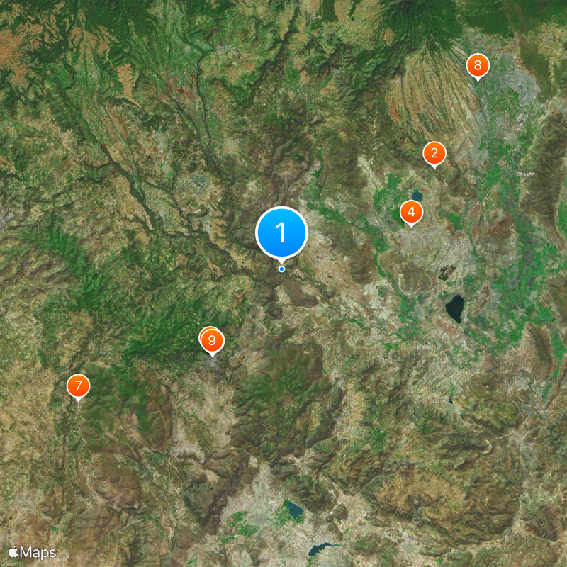 Grutas de Cacahuamilpa National Park Kaart