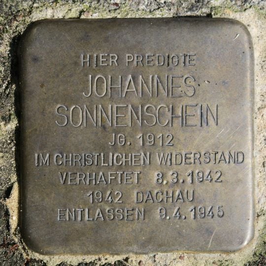 Stolperstein dedicated to Johannes Sonnenschein