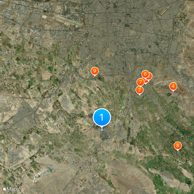 Behesht-e Zahra Map