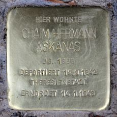 Stolperstein dedicated to Chaim Hermann Askanas
