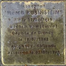 Stolperstein en memoria de Herch Rubinstein