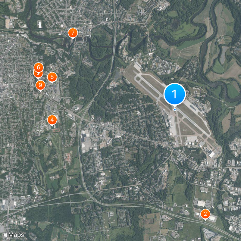 Burlington International Airport Map