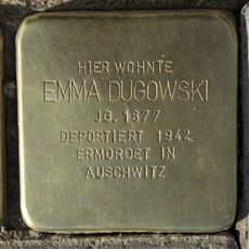 Stolperstein dedicated to Emma Dugowski