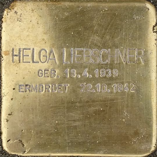 Stolperstein à la mémoire de Helga Liebschner