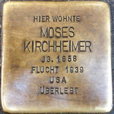 Stolperstein à la mémoire de Moses Kirchheimer