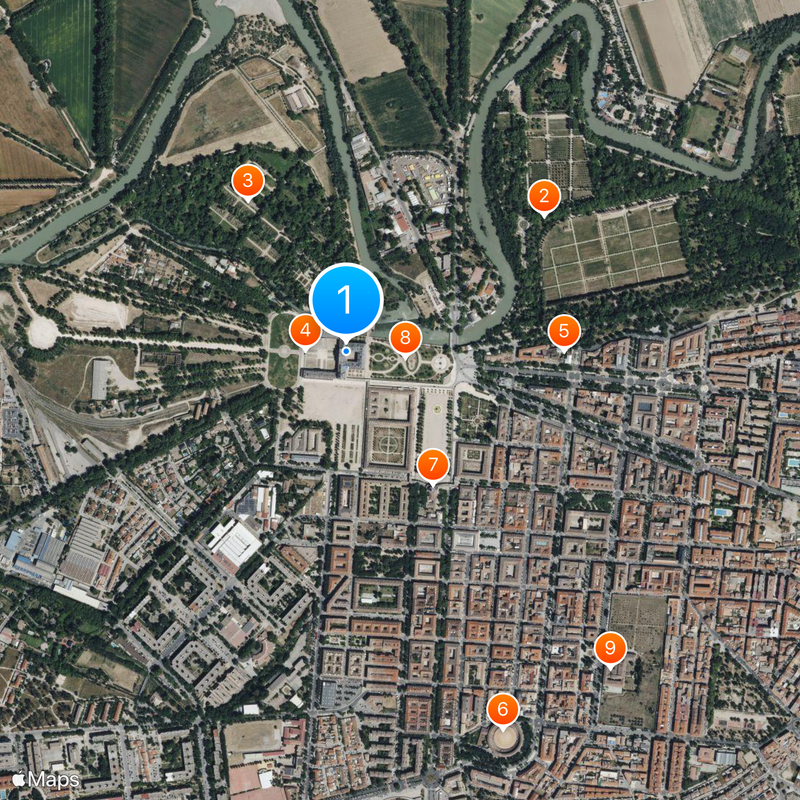 Pałac Królewski w Aranjuez Mapa