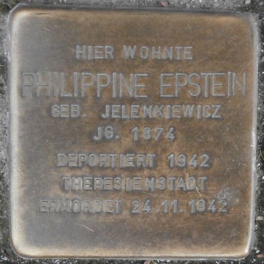 Stolperstein en memoria de Philippine Epstein