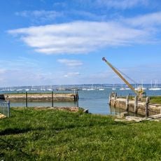 The Camber Basin, Retaining Walls And Two Cranes And Railings