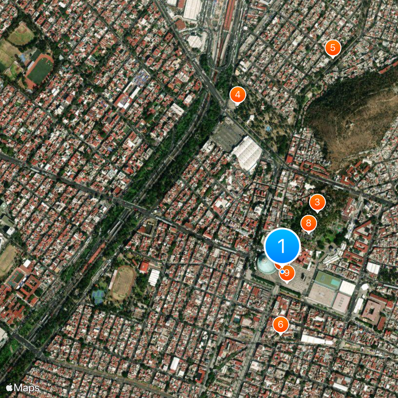 Basilika Unserer Lieben Frau von Guadalupe Karte