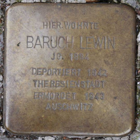 Stolperstein em memória de Baruch Lewin