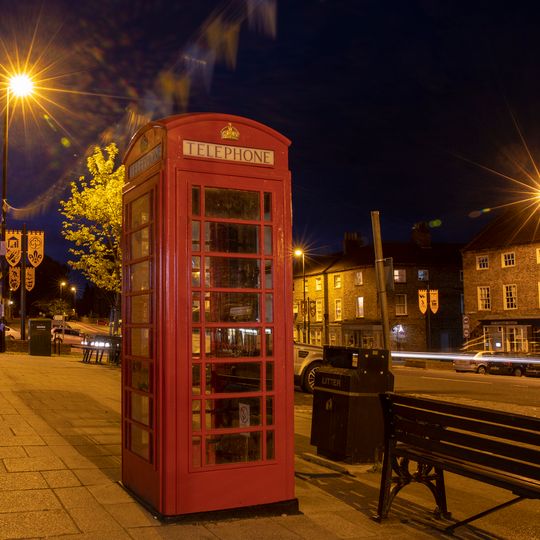 K6 Telephone Kiosk 2 Metres East Of Entrance To Post Office