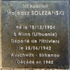 Stoleperstein à la mémoire de Majeasz Solezanski
