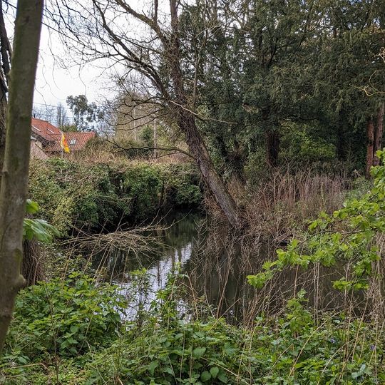 Moated site at The Old Rectory, 150m north east of Malting Farm