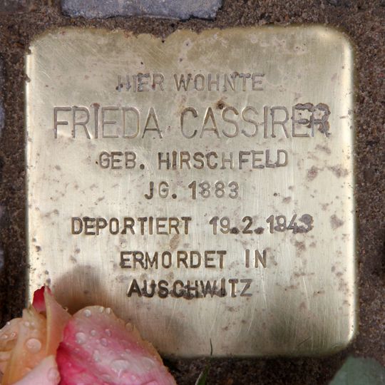 Stolperstein dedicated to Frieda Cassirer