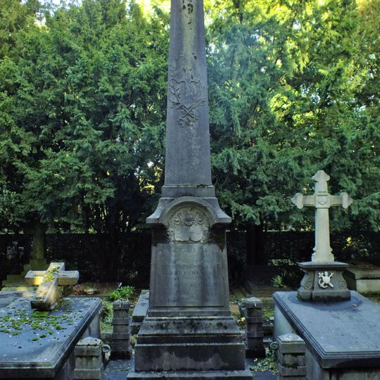 Grafmonument: familiegraf met grafkelder J.W.R. van Gulick, diens vrouw H.J.M. Luijckx, twee broers en de echtgenote van één van hen.