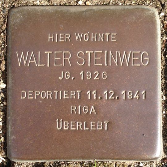 Stolperstein en memoria de Walter Steinweg