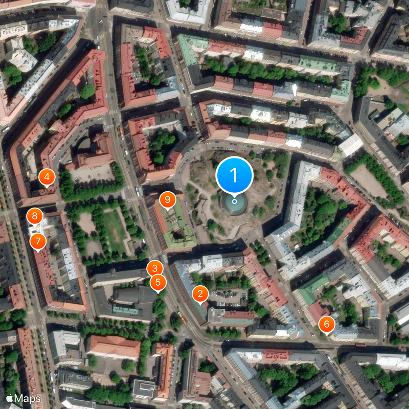 Temppeliaukio-Kirche Karte