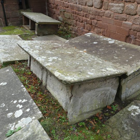 Tombchest of William Briscoe and others, 5 metres southwest of priest's door to St Michael's Church