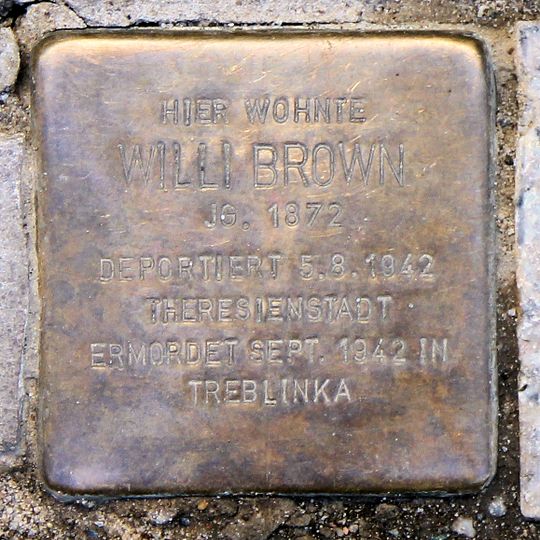 Stolperstein en memoria de Willi Brown