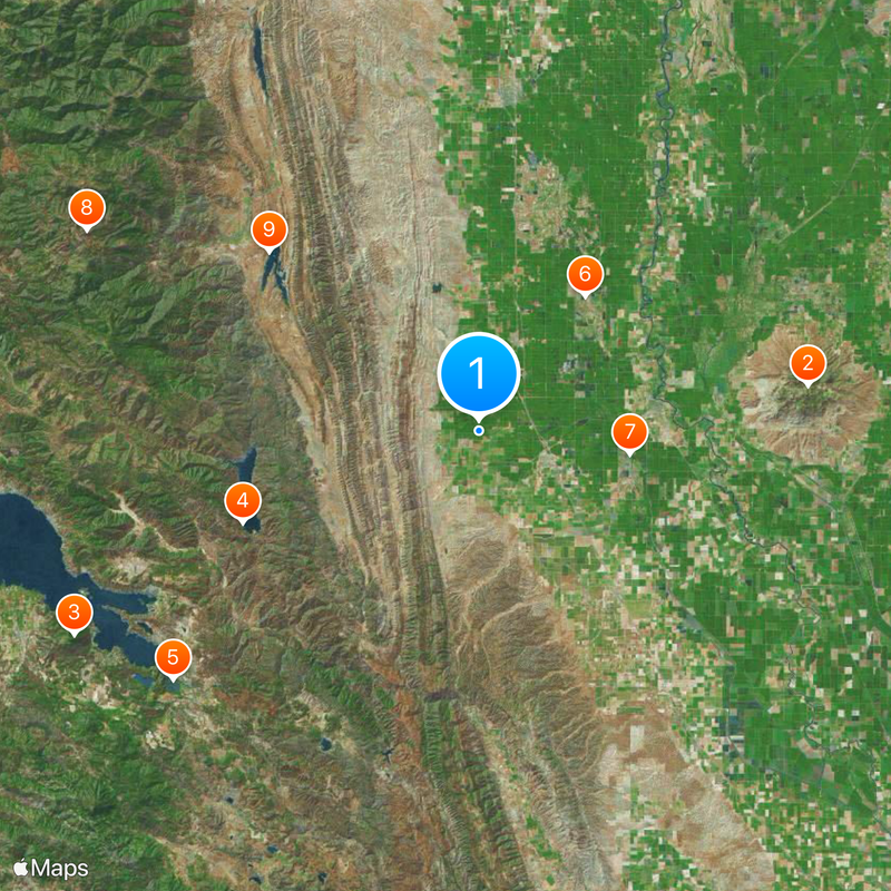 Comté de Colusa Carte