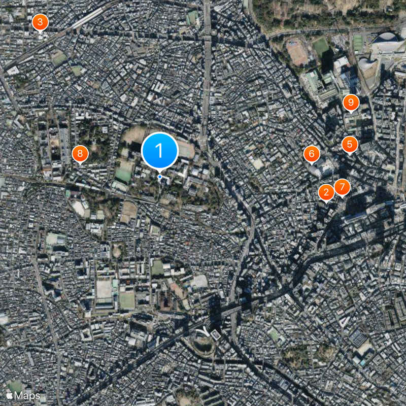 University of Tokyo Graduate School of Arts and Sciences · College of Liberal Arts Mapa