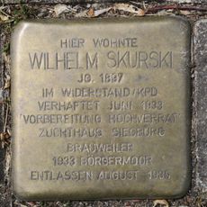 Stolperstein dedicated to Wilhelm Skurski