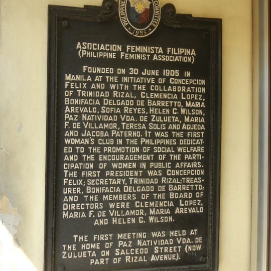 Asociacion Feminista Filipina historical marker