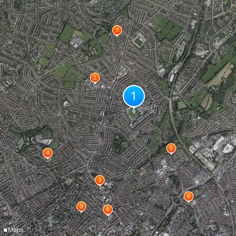 County Cricket Ground, Bristol Mapa