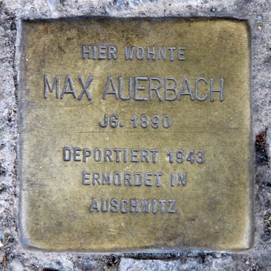 Stolperstein dedicated to Max Auerbach