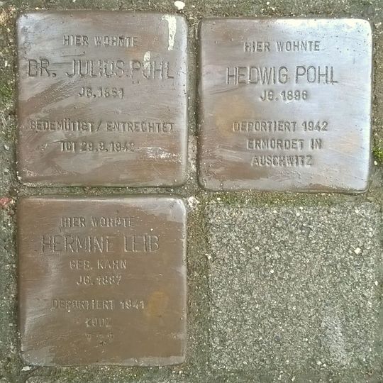 Stolperstein dedicated to Hermine Leib