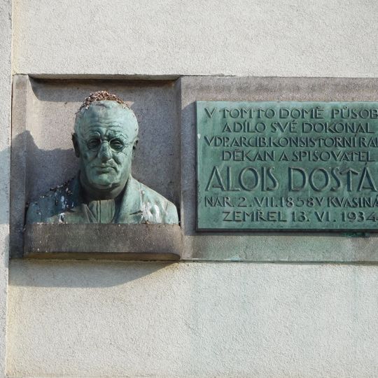 Alois Dostál memorial plaque