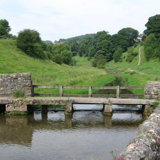 Footbridge over River Bradford 60 metres south west of Bedford House