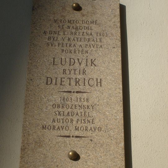 Pamětní deska Ludvíka Dietricha
