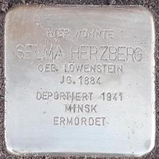 Stolperstein em memória de Selma Herzberg