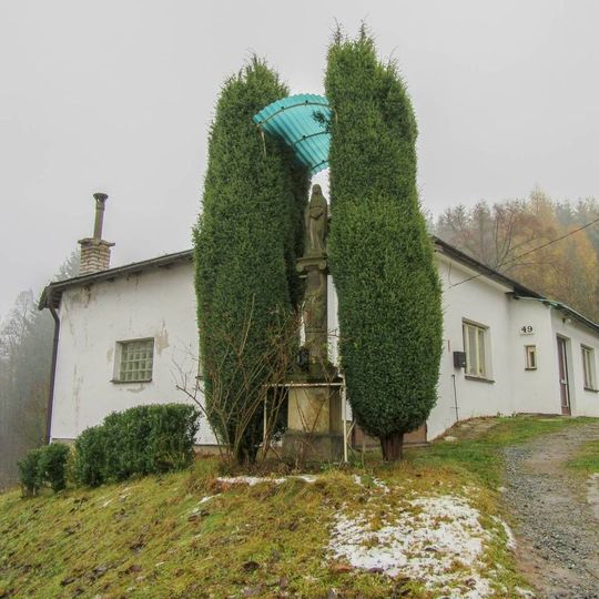 Sloup se sochou Panny Marie v Jedlí