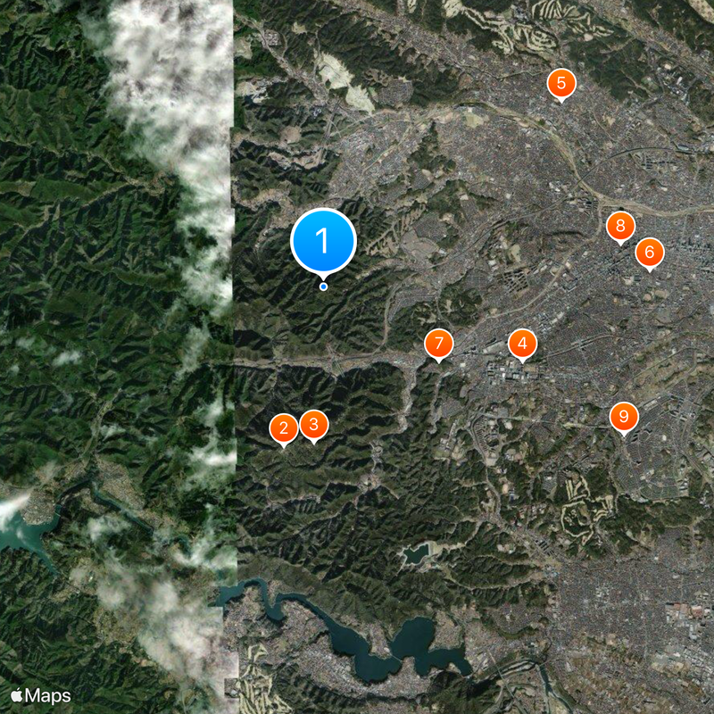 Hachiōji Castle Mapa