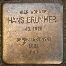 Stolperstein à la mémoire de Hans Brummer