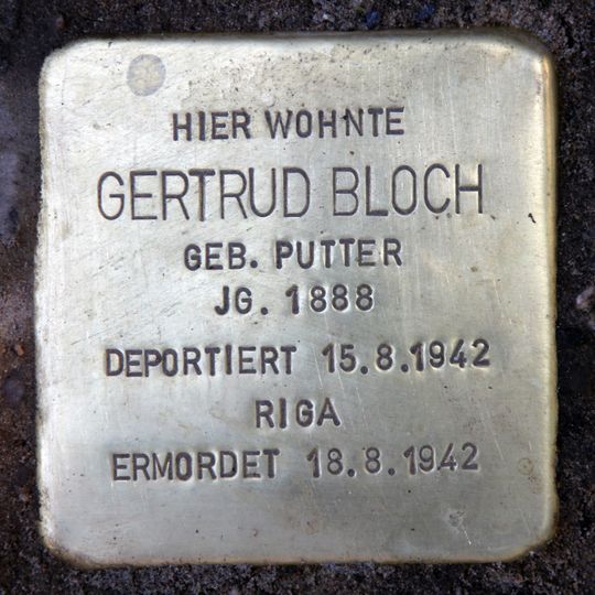 Stolperstein dedicated to Gertrud Bloch