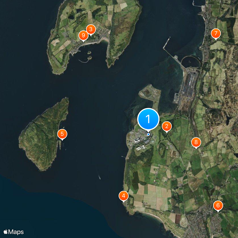 Hunterston B nuclear power station Map