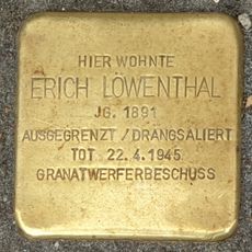 Stolperstein en memoria de Erich Löwenthal