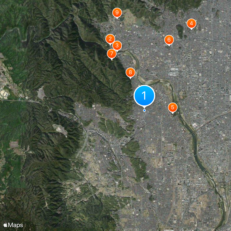 Arrondissement de Nishikyō Carte
