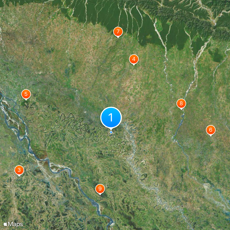 East Champaran District Map