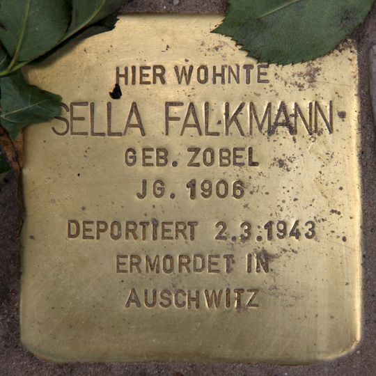 Stolperstein en memoria de Sella Falkmann