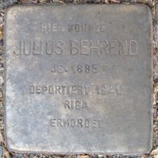 Stolperstein dedicated to Julius Behrend