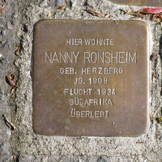 Stolperstein en memoria de Nanny Rondsheim