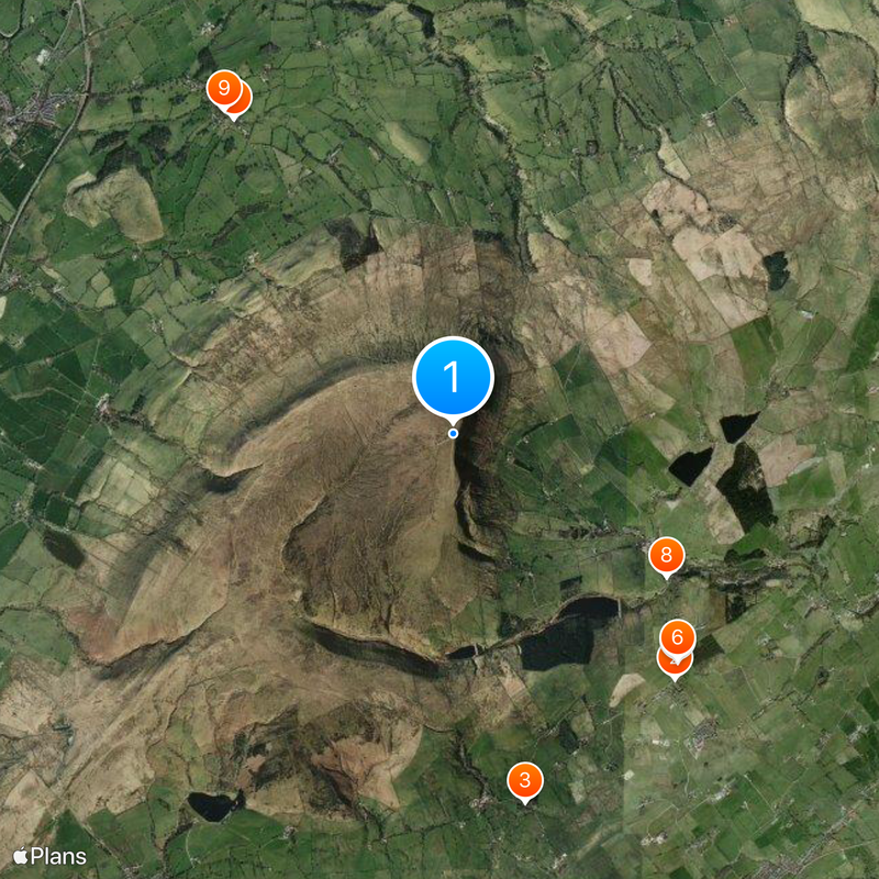 Pendle Hill Mapa
