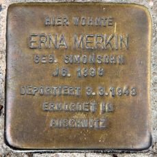 Stolperstein dedicated to Erna Merkin