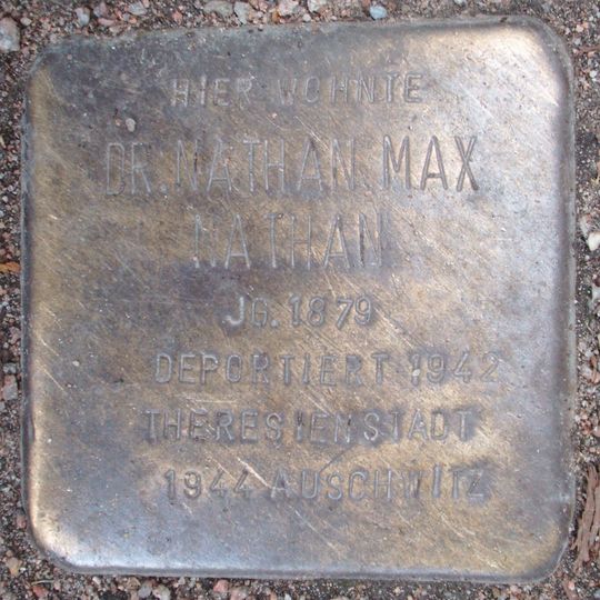 Stolperstein à la mémoire de Nathan Max Nathan