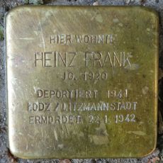 Stolperstein dedicated to Heinz Frank